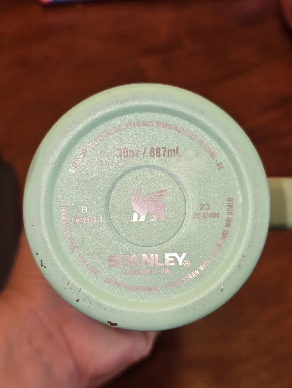 Stanley Seafoam Travel Mug with White Lid and Straw 30 oz